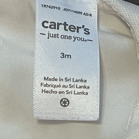 Carter's Off-White Fancy Dress w/Silver Polka Dots, Infant Girl 3 mos. - Picture 4 of 6